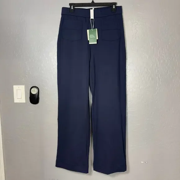 HALARA High Waisted Blue Wide Leg Women's Pants Tall Pull On, L - Picture 1 of 4
